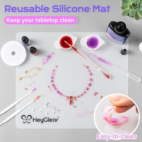 HeyClear UV Resin Kit Jewelry Making Supplies with 18 LEDs Large UV Light - Image 4