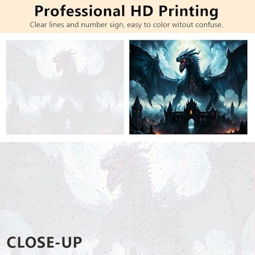 TUMOVO Dragon Paint by Number Kit for Adults - Image 5