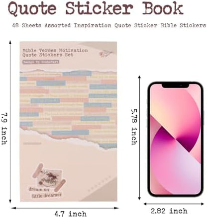 48 Sheets Quote Words and Sayings with Bible Verses Journaling Stickers Books for Junk Journal Supplies, 1692Pcs Gold Foil Transparent PET Stickers for Scrapbooking, Bujo, Card Making - Image 5
