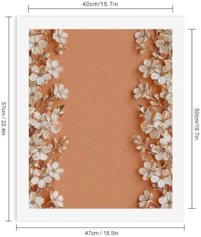 Paint by Numbers Kit for Adults Beginner Art Decor Orange Floral Frame - Image 3
