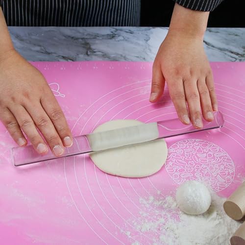 AUGSUN 1 Piece Acrylic Polymer Clay Roller Clear Rolling Pin - Image 5