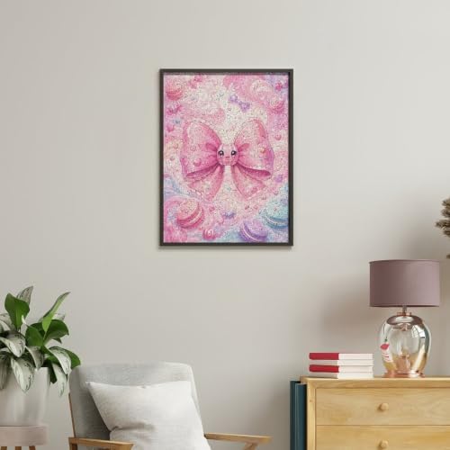 Bozfoxa Paint by Numbers Kit for Adults Beginner Pink Candy Bow - Image 4