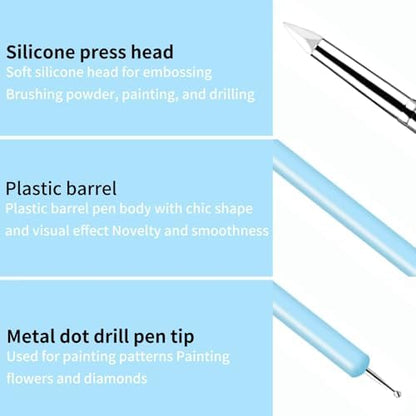10 Pcs Silicone Clay Sculpting Tools Set, Double-Ended Dotting Tools & Silicone Brushes for Polymer Clay, Air Dry Clay, Pottery & DIY Crafting - Image 6