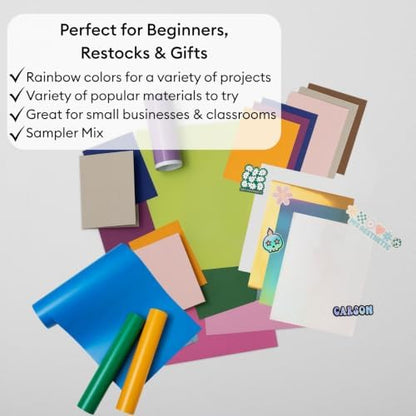 Cricut Deluxe All-in-One Materials & Accessories Bundle for Cricut Joy Xtra Machines - 40+ Piece Beginner Craft Supply Kit with Smart Vinyl, HTV, Cards, Sticker Paper & Project Materials - Image 6