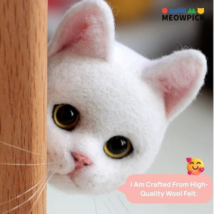 MeowPick Needle Felting Kit for Beginners, DIY Realistic Cat Head with Video Tutorials, Wool Felt Supplies for Adults, Gift for Cat Lovers (Ginger) - Image 5