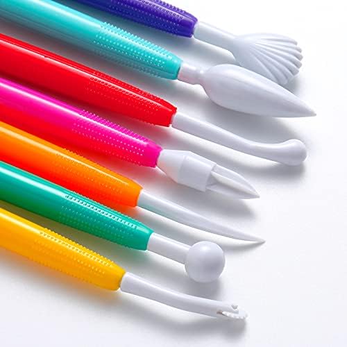 Outus 20 Pieces Plastic Clay Tools Clay Sculpting Modeling Double Head Ceramic Pottery Tool Kit Cook Decorating Tools for Crafts DIY Shaping and Sculpting, Assorted Colors - Image 3