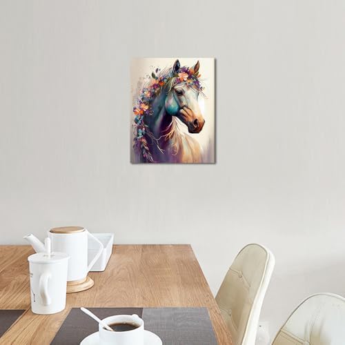 TUMOVO Horse and Florals Paint by Numbers Craft Kit for Adults - Image 4
