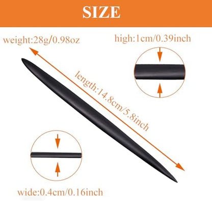 1 PCS Polymer Clay Needle Tools, Stainless Steel Scoring Sculpting Modeling Carving Tools for Feather Wire Texture Model Air Dry Clay Ceramic & Pottery Art Tool Supplies/5.8x0.39Inch/Black - Image 2