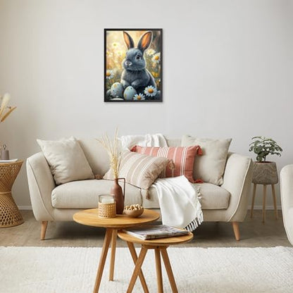 RICUVED Easter Paint by Numbers for Adults, Rabbit Paint by Numbers Kit for Adults Beginners, Eggs DIY Acrylic Oil Painting on Canvas Easy for Gift Home Wall Decor 16x20 Inch - Image 2