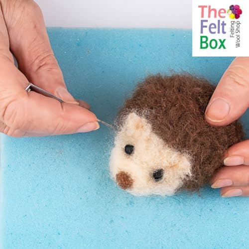 The Felt Box Needle Felting Wool – Gray & Brown Shade Pack 100g / 3.5oz – Short Fiber Carded New Zealand Wool Batts ~27 Microns – Perfect for Animals Dolls Figures Crafts Core & Finishing - Image 3