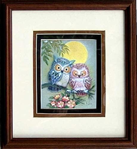 DSC ART Cute Owls in Love - Paper Tole 3D Decoupage Craft Kit Size 6x8 inches K7516 (The Additional Pictures Show Examples This Craft Kit Assembled and Framed in a Shadow Box Frame) - Image 2