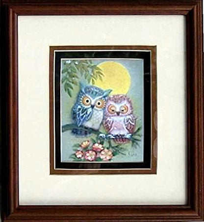 DSC ART Cute Owls in Love - Paper Tole 3D Decoupage Craft Kit Size 6x8 inches K7516 (The Additional Pictures Show Examples This Craft Kit Assembled and Framed in a Shadow Box Frame) - Image 2