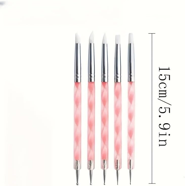 19 PCS Clay Sculpting Tools Set, Pink Air Dry Clay Tool, Polymer Clay Tool Kit, Dotting Tools, Dot Painting Tools, Clay Pottery Carving Tools for DIY Crafts Embossing Modeling - Image 4