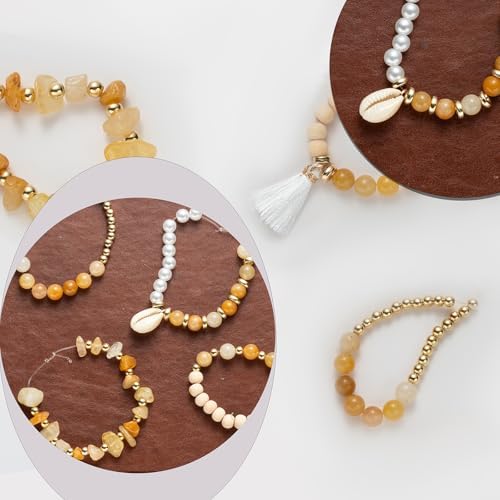 Xylise Jewelry Making Supplies Kit Natural Stone Beads for Irregular Natural Stone with for DIY Craft Bracelet Necklace Earrings for Adults (Topaz) - Image 5
