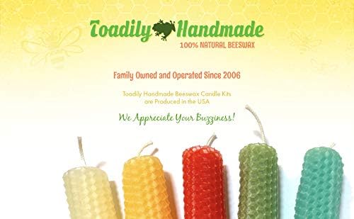 Beeswax Candle Making Kit with 10 Full Size (16" x 8") Honeycomb Beeswax Sheets in Assorted Colors and 18 Feet of Cotton Wick - Candle Making Supplies for DIY Craft Kit Made in USA - Image 5