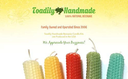 Beeswax Candle Making Kit with 10 Full Size (16" x 8") Honeycomb Beeswax Sheets in Assorted Colors and 18 Feet of Cotton Wick - Candle Making Supplies for DIY Craft Kit Made in USA - Image 5