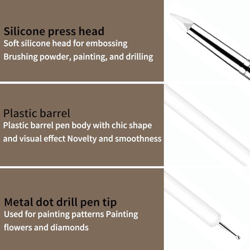 10 Pcs Silicone Clay Sculpting Tools Set, Double-Ended Dotting Tools & Silicone Brushes for Polymer Clay, Air Dry Clay, Pottery & DIY Crafting-White - Image 7