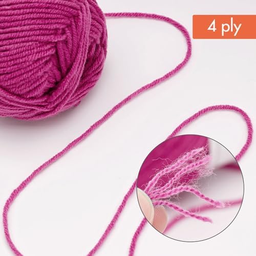 NICEEC 300g Soft Assorted Colors Yarn 100% Acrylic 870yds -Series 17 - Image 2