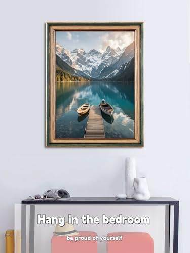 ACANDYL Paint by Numbers Kit for Adults Beginner Mountain Paint by Number for Adults Canvas Painting by Number Lake Landscape Acrylic Painting on Canvas Arts Craft Kits Decor 16x20 Inch - Image 3
