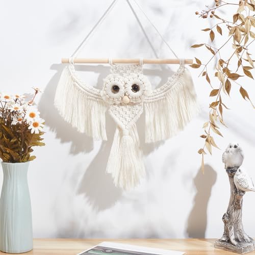 BEUNITONE Macrame Kits for Adults - 2 Set Beginner DIY Macrame Kit with Instructions, Cotton Rope Owl Decoration for Wall and Hallways - Image 7