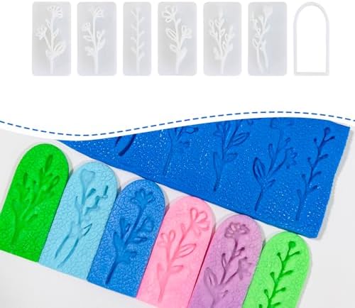 Xaekicr A1-4-9B-Handmade Jewelry Pendant Crafting Kit,Flower Plastic Molds Set, DIY Polymer Clay Printing Tools by Xaekicr