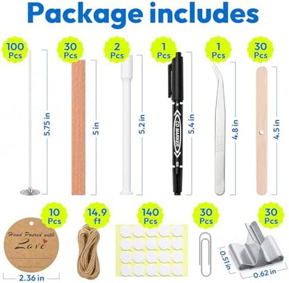 375Pcs Candle Making Kit, 6" Cotton & 5" Wood Wicks - Image 2