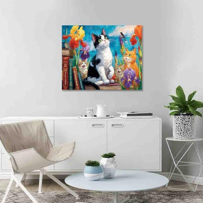 DYAIANGMU Cat Paint by Numbers Kit for Adults Beginners 19.6X15.7inch - Image 4