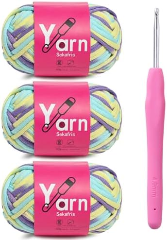Beginner Yarn for Crocheting Cotton Crochet Yarn #4 A1 by Sekafris