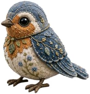 Forest DIY Patchwork Kit, DIY Fabric Animal Craft Kit, Forest Guardians Sewing Kit with Fabric & Accessories, Doll Making Set, Handmade Decor Ornament Gift for Craft Lovers (Bird) by Unknown