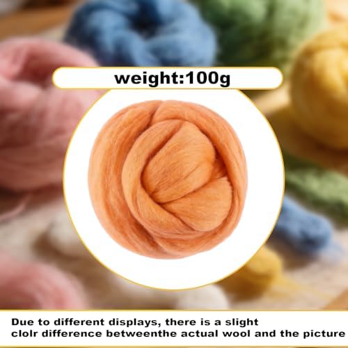 Wool Roving-3.5oz Needle Felting Wool, Soft Multi-Color Wool Fiber - Image 2