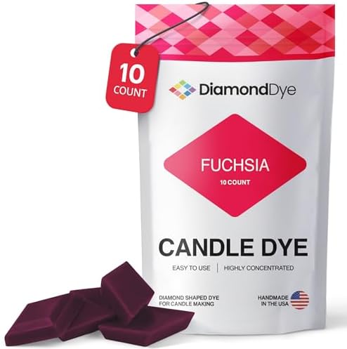 Fuchsia Candle Dye Chips, Soy & Paraffin Candle Making, 10 Pack by Reddig-globyDiamondDye