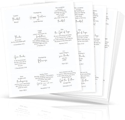 Watersay 240 Pcs Thanksgiving Religious Peelable Stickers, 4 x 3.5 Inches by Unknown