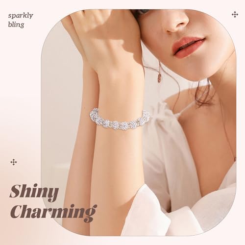 105pcs 10mm Rhinestone Beads for Jewelry Making, White Shiny Round Disco Ball Beads Bulk, Sparkle Crystal Clay Christmas Bead for Bracelet Baseball Necklace Earring Crafting and DIY - Image 3