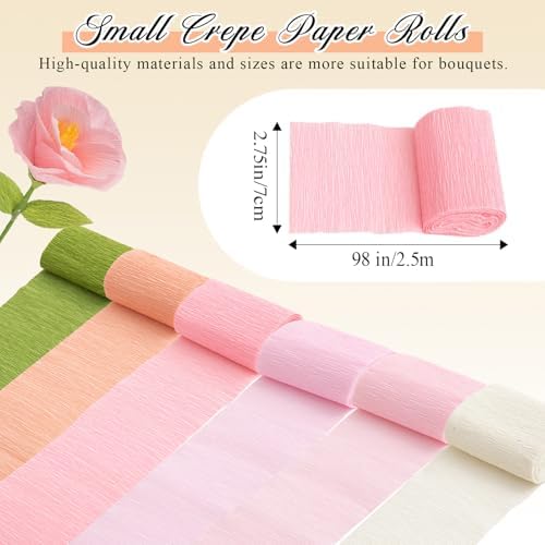 AmazingSpark Crepe Paper Flower Making Kit, Complete DIY Craft Aesthetic Gift with 3 Vises & Supplies to Make 30 Flowers, Sensory Arts Idea Gift for Adults, Couples, Friends, Women(Pink) - Image 2