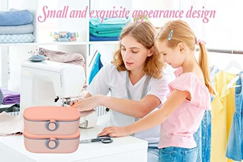 FKOG Sewing Project Kit, 135 Pcs Family Sewing Supplies Repair Kit Traveler Sewing Kit Sewing Thread Accessories DIY Sewing Supplies Organizer (Green) (Pink) - Image 6