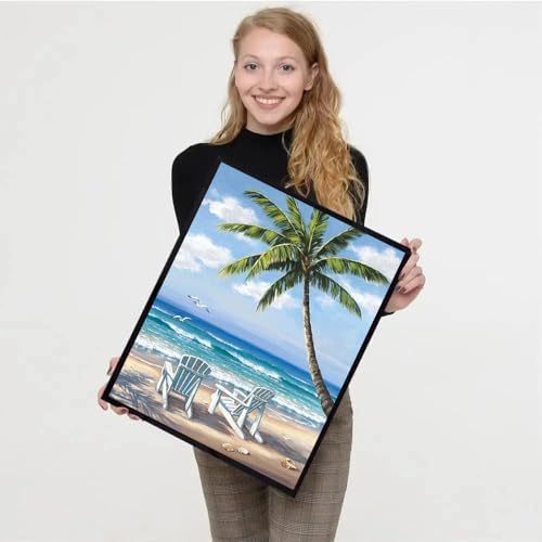 VIGEGU 4 Pack Paint by Numbers Kit for Adults Framed Canvas with Wooden - Image 4