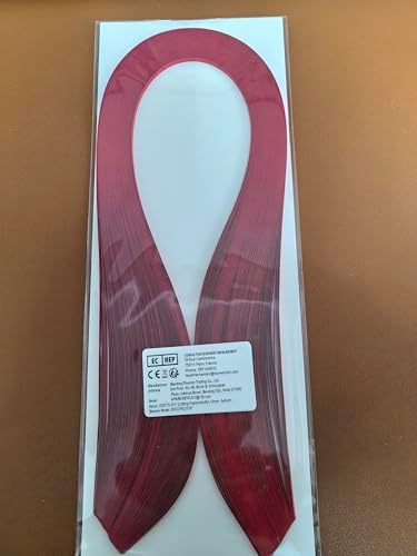 Pestal Pink Tone Quilling Paper Strips 10mm Quilling Strips for Crafts Single Color Origami Paper Strips 0.4inch 120pcs Length 21inch Paper Filigree Strips (Auburn Crimson No.20) - Image 5