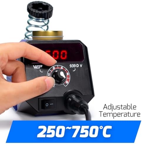 WEP 939D-V Wood Burning Kit 250-750℃/482-1382℉Adjustable Wood Burning Tool with Detachable Pen, 20 Wood burner Tips, WoodBurning Pen Holder Suitable for Pyrography, Leather Burning Kit - Image 4