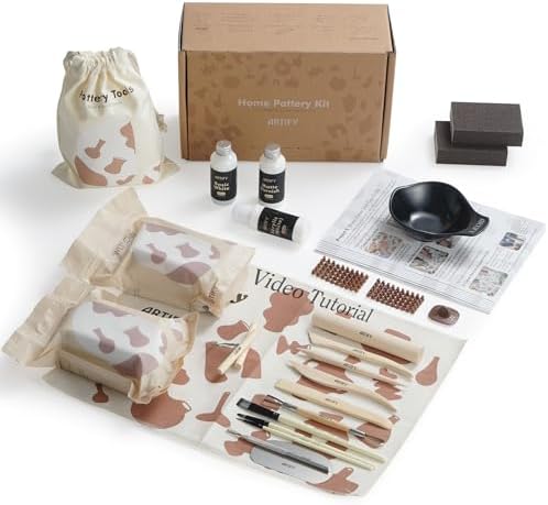 ARTIFY Air Dry Clay Kit for Adults, DIY Pottery Craft Airdry Tool Kit at Home, Art Hobby Clay Sculpting Modeling Making, Date Night Couples Family Beginners Valentines Day Gifts by ARTIFYartsupplies