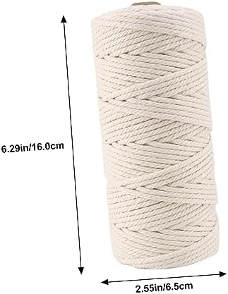 Holibanna 1Set Complete DIY Macrame Kit for Adults with Cotton Rope Wood Beads Rings and Sticks Hand-Woven Macrame Tapestry Material for Wall Art Decoration and Craft Projects - Image 2