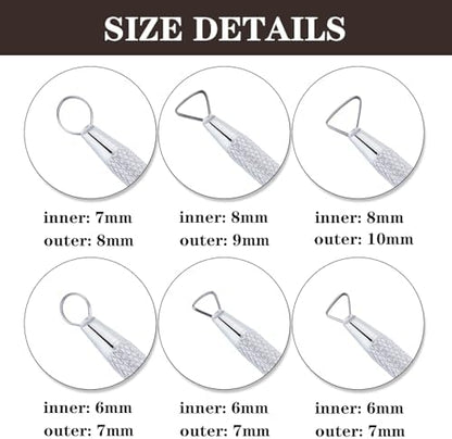 Glamorway Pottery Tools, 6-Piece Clay Sculpting Tools Set with Mini Aluminum Ribbon Loop Cutters for Carving, Trimming and Detail Work - Image 2