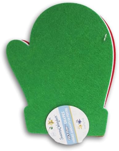 Large Christmas Cutouts for Holiday Kids Crafts - Felt Shapes - 3 Count - 7.5 Inches (Mittens) - Image 2