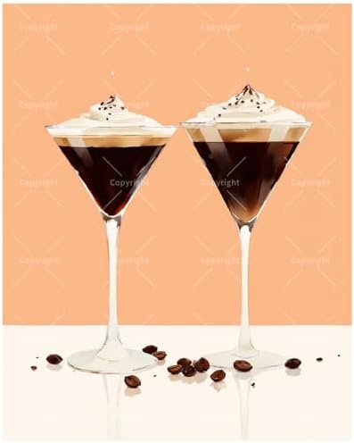 TAOPAOLAB Food and Drink Paint by Numbers Kit for Adults - DIY Espresso Martini with Cream Topping Painting on Canvas 16x20In, Acrylic Paint Set, Suitable for Beginners, Art for Home Decoration/Gifts by Unknown