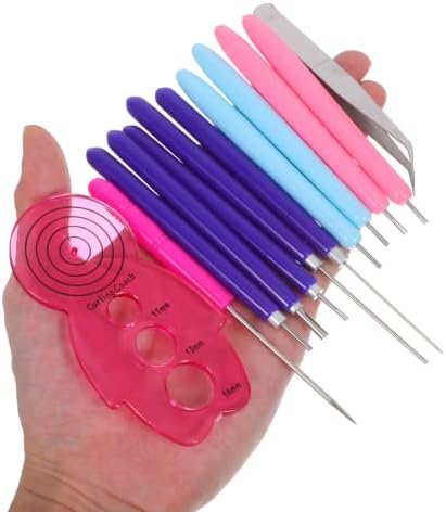 12pcs Quilling Tool Set for Adults, Slotted Pen Craft Kit - Image 4