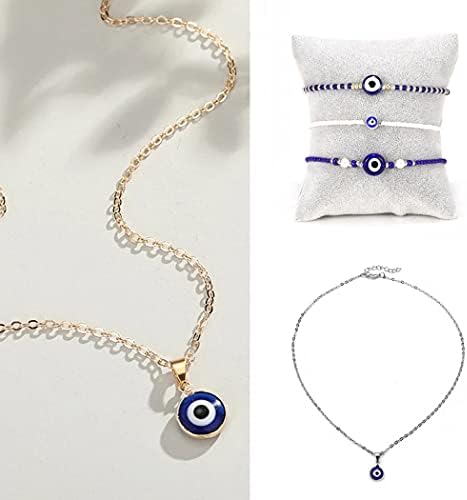 200pcs 8mm Evil Eye Beads Royal Blue Resin Lampwork Evil Eye Beads with Elastic Rope for DIY Crafts Making Accessories(Royal Blue) - Image 6