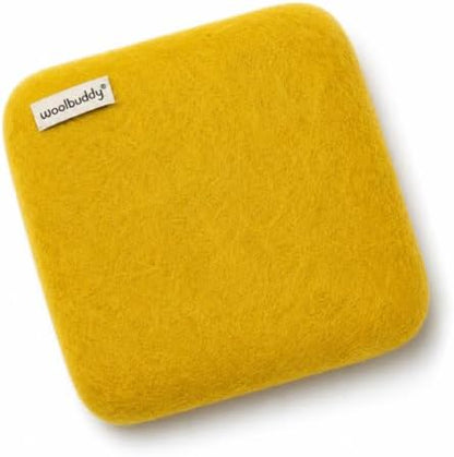 Woolbuddy Needle Felting Mat 6 x 6 x 1.5 Inch (Gold), Pure Wool Felt Pad by Woolbuddy