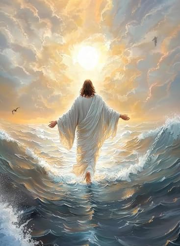 Jesus Paint by Numbers Kit for Adults Framed Canvas 12X16 in, Frameworkless by FairylandJinWenn