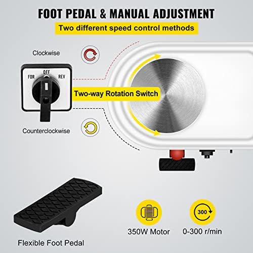 VEVOR Pottery Wheel, 28cm Forming Machine with Detachable Basin Foot Pedal Control, 350W Art Craft DIY Clay Tool for Art Craft Work and Home DIY Pink - Image 4