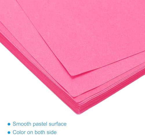 MECCANIXITY 50 Sheet Origami Paper Double Sided Cream Fluorescent Pink 11.7 x 8.3 Inch Square Sheet for Art Craft Project, Beginners, Gifts Decor - Image 4