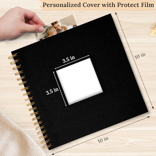 10"x10" Scrapbook Photo Album Linen Cover 20 Sheets 40 Pages White Paper - Image 2